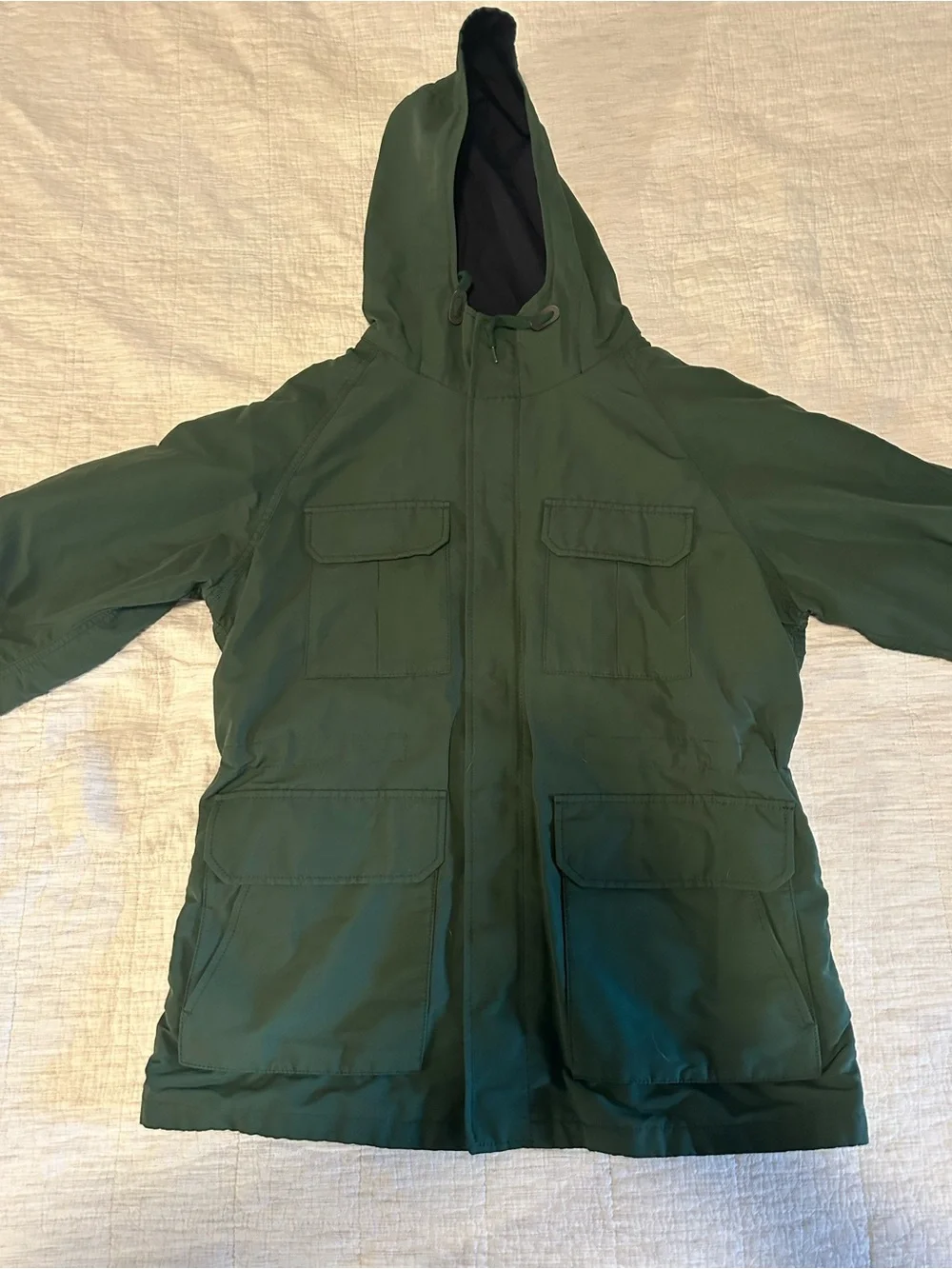 Uniqlo Men's Hooded Parka - Forest Green